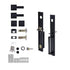 Matte Black Double Door Handle Set Dummy Front Entry Deadbolt Lock