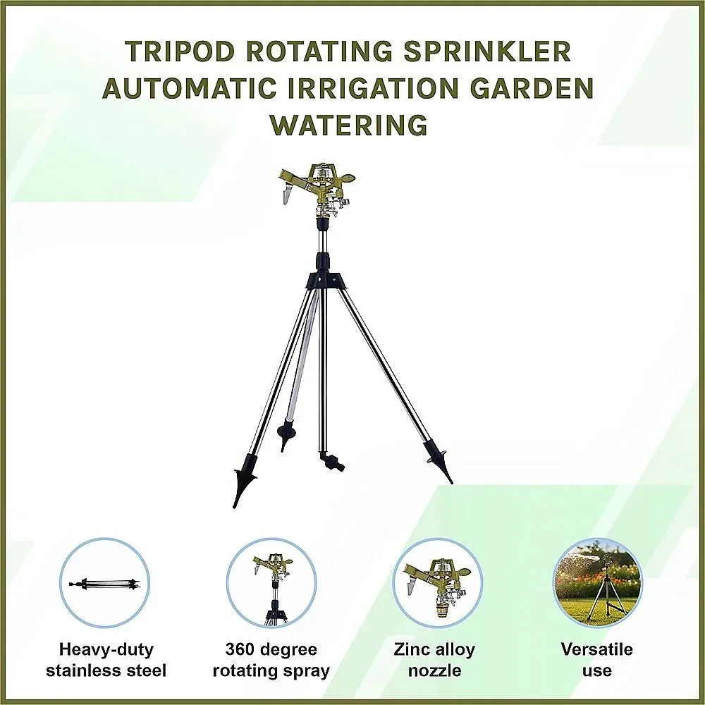 Tripod Rotating Sprinkler Automatic Irrigation Garden Watering