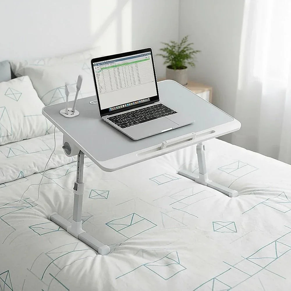 Adjustable Laptop Table Stand Lap Bed Tray for Home Office Use