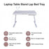 Adjustable Laptop Table Stand Lap Bed Tray for Home Office Use