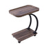 C-Shaped Corner End Table with Wheels Sofa Side