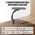 C-Shaped Corner End Table with Wheels Sofa Side