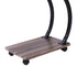 C-Shaped Corner End Table with Wheels Sofa Side