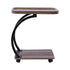 C-Shaped Corner End Table with Wheels Sofa Side