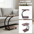 C-Shaped Corner End Table with Wheels Sofa Side