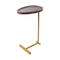 Modern Oval Side Table Gold Base Sofa End Table