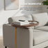 Modern Oval Side Table Gold Base Sofa End Table