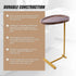 Modern Oval Side Table Gold Base Sofa End Table