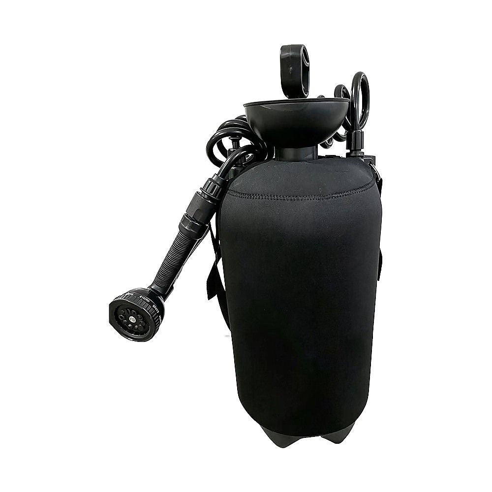 Portable 12L Camping Shower with 10 Spray Modes and Lock Switch, Black