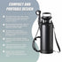 Portable 12L Camping Shower with 10 Spray Modes and Lock Switch, Black