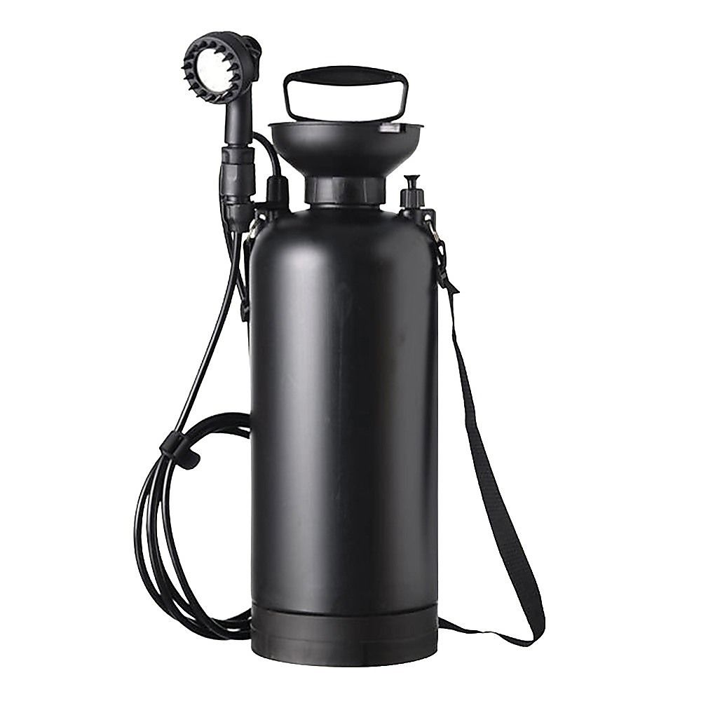 Portable 12L Camping Shower with 10 Spray Modes and Lock Switch, Black