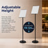 A3 Premium Floor Poster Stand Adjustable Height Business Menu Display Pedestal Sign