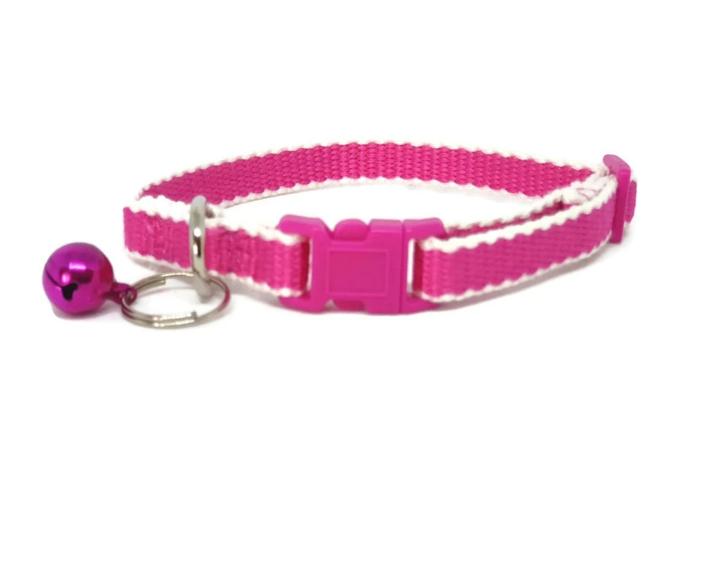 100% Pure Bamboo Fibre Cat Collar Plastic Buckle Pink -