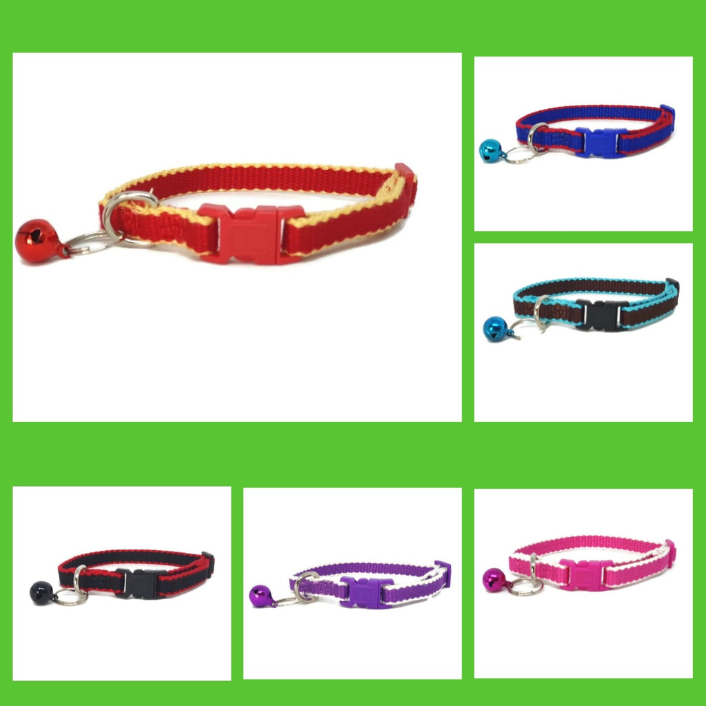 100% Pure Bamboo Fibre Cat Collar Plastic Buckle Red -