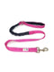 Bungee Dog Lead Nylon w/Reflective Stitching- Moondidley Pets Pink