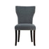Set 2 Studded Grey Velvet Look Armless Dining Chairs 94cm