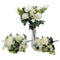 bulk 12 Artificial Elegant White Floral Bunch 3 Asst 44cm