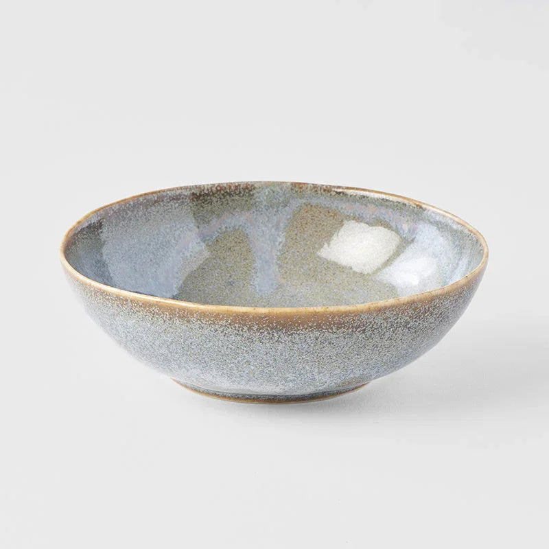 Bowl Oval 14cm Steel Grey Glaze