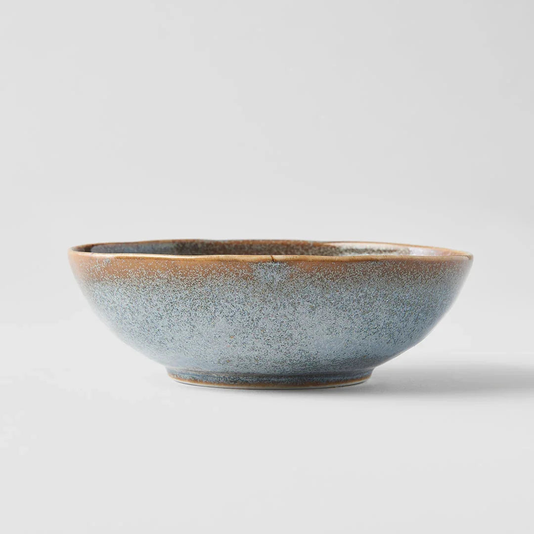 Bowl Oval 14cm Steel Grey Glaze