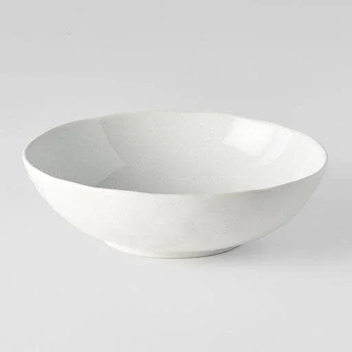 Bowl Oval 16cm Parchment White Glaze