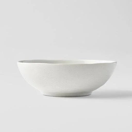 Bowl Oval 14cm Parchment White Glaze