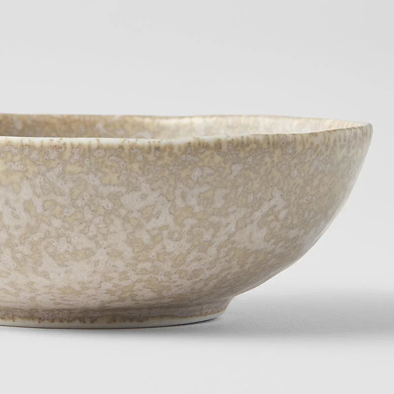 Bowl Oval 14cm White Fade Glaze