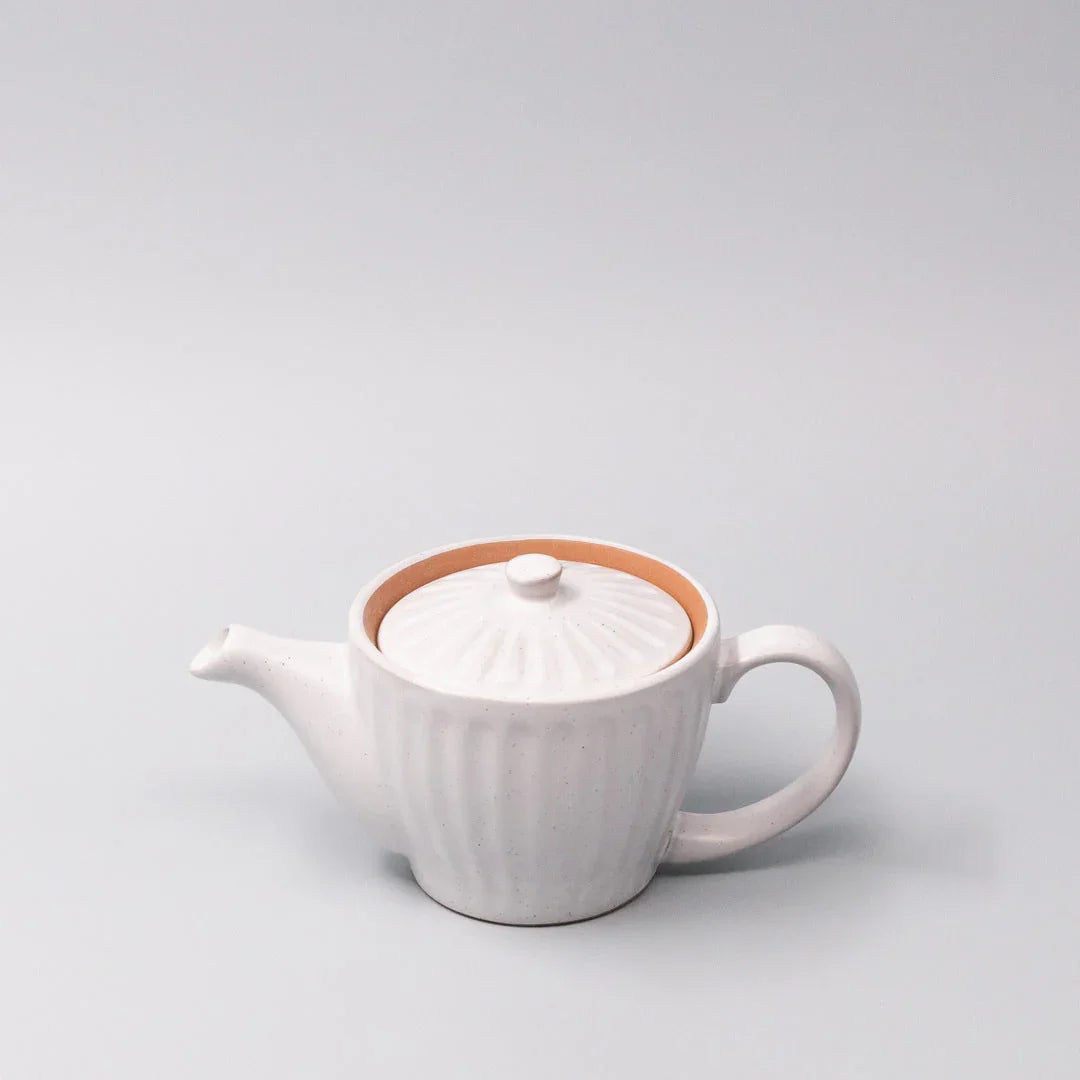 Teapot 480ml Speckled White Ridge Glaze