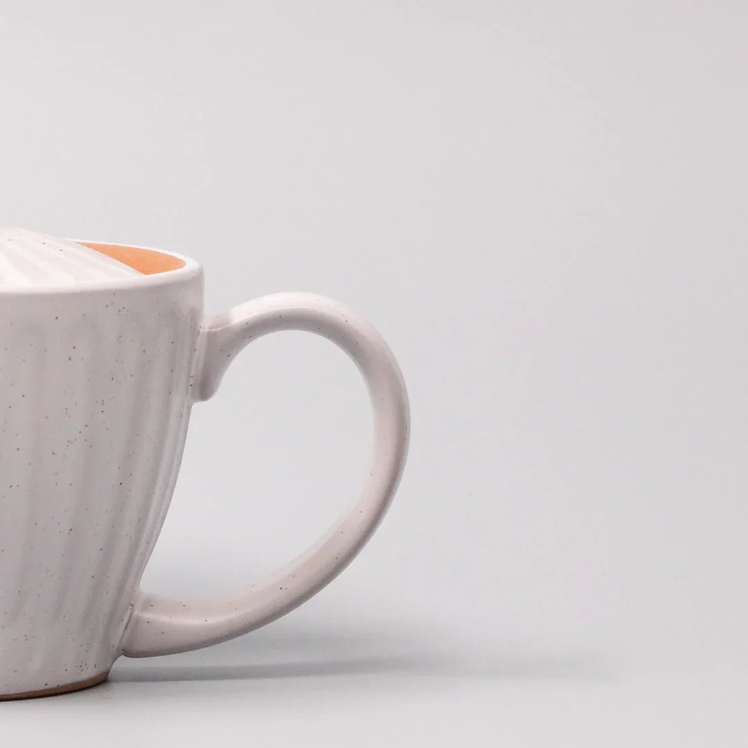 Teapot 480ml Speckled White Ridge Glaze