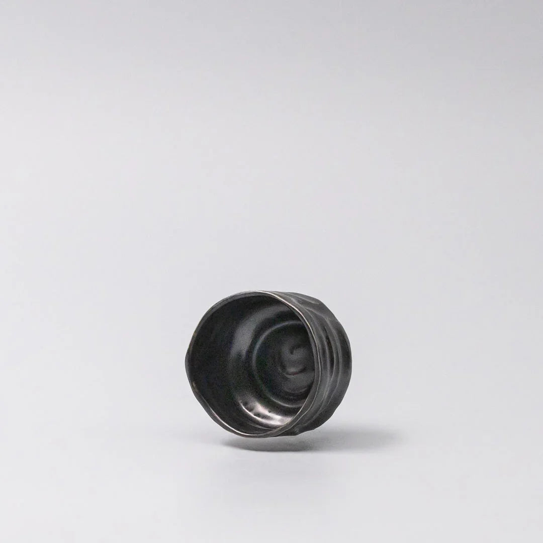 Sake Cup Jet Black Glaze