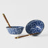 Bowl Set 2pcs with Chopsticks Indigo Dragonfly Design