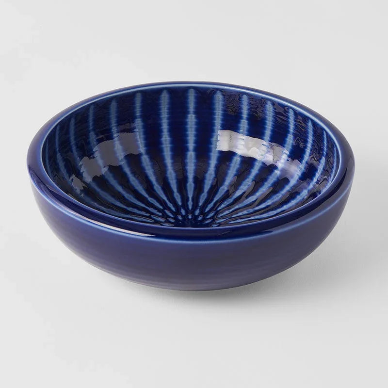 Bowl Thick Edge 24cm Indigo Drip Glaze