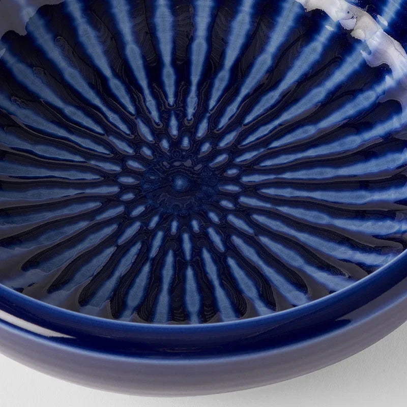 Bowl Thick Edge 24cm Indigo Drip Glaze