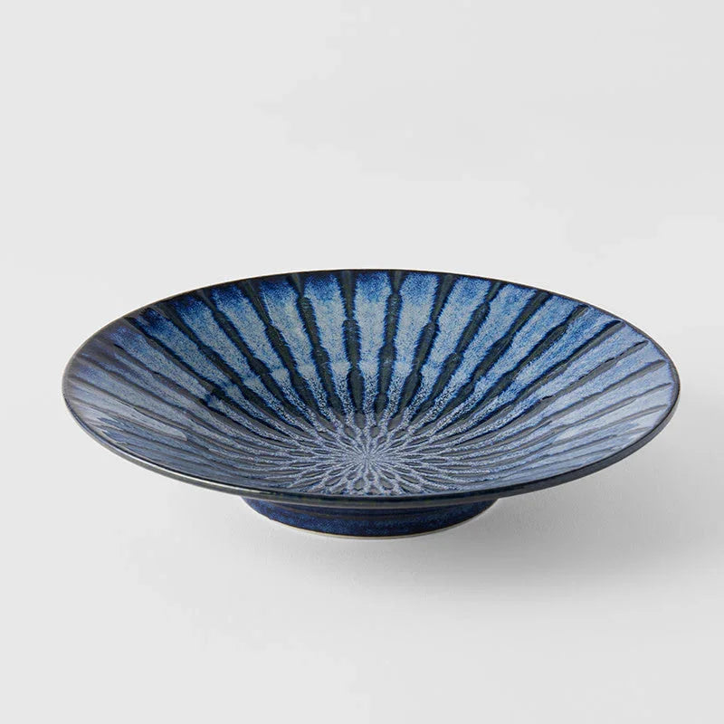 Bowl 24cm Indigo Drip Glaze