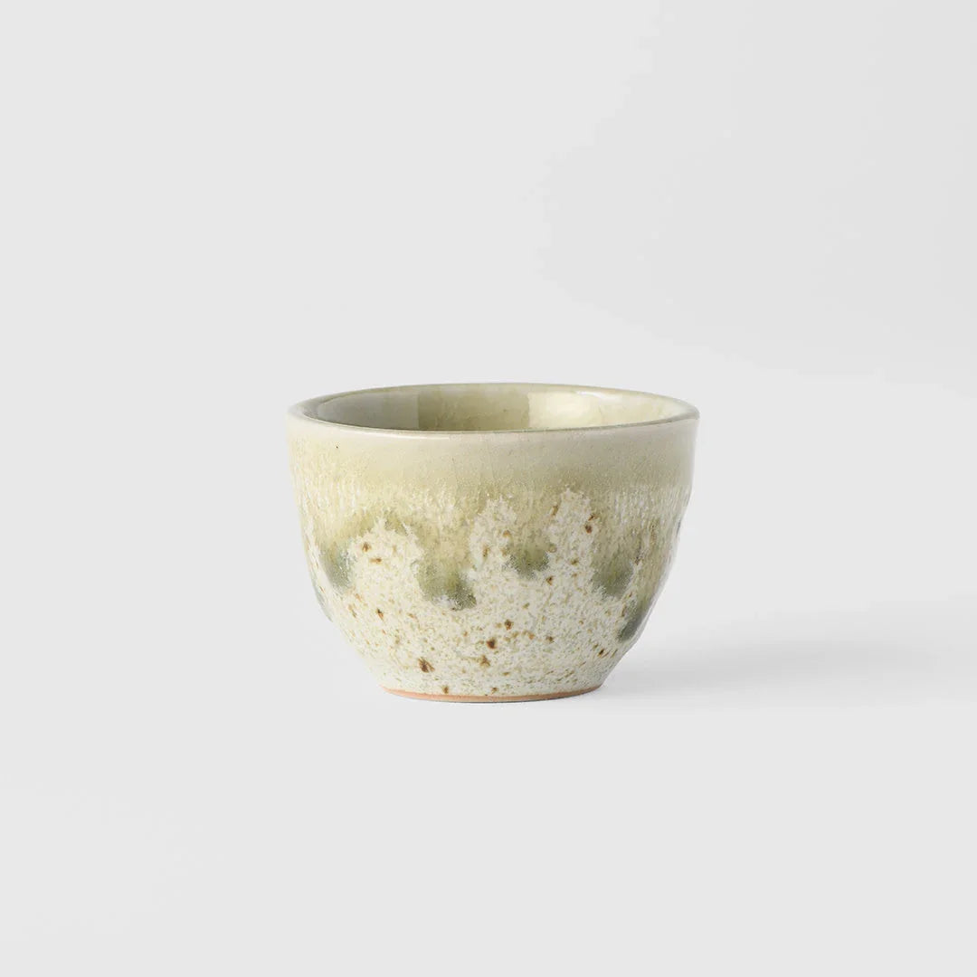 Sake Cup 30ml Light Green Drip Glaze