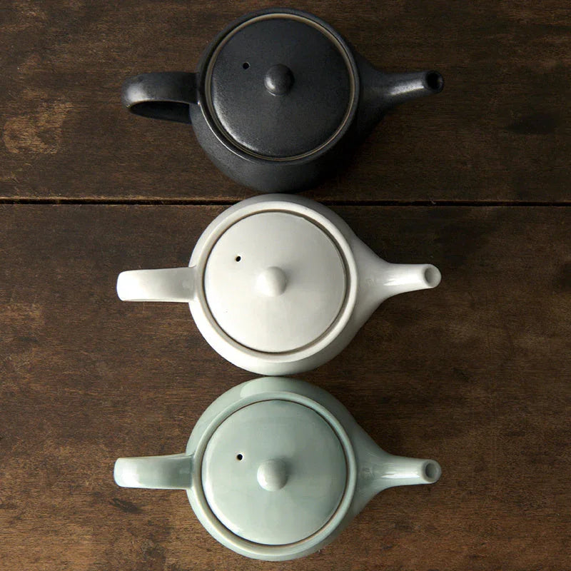 Teapot 400ml Matte Black Glaze