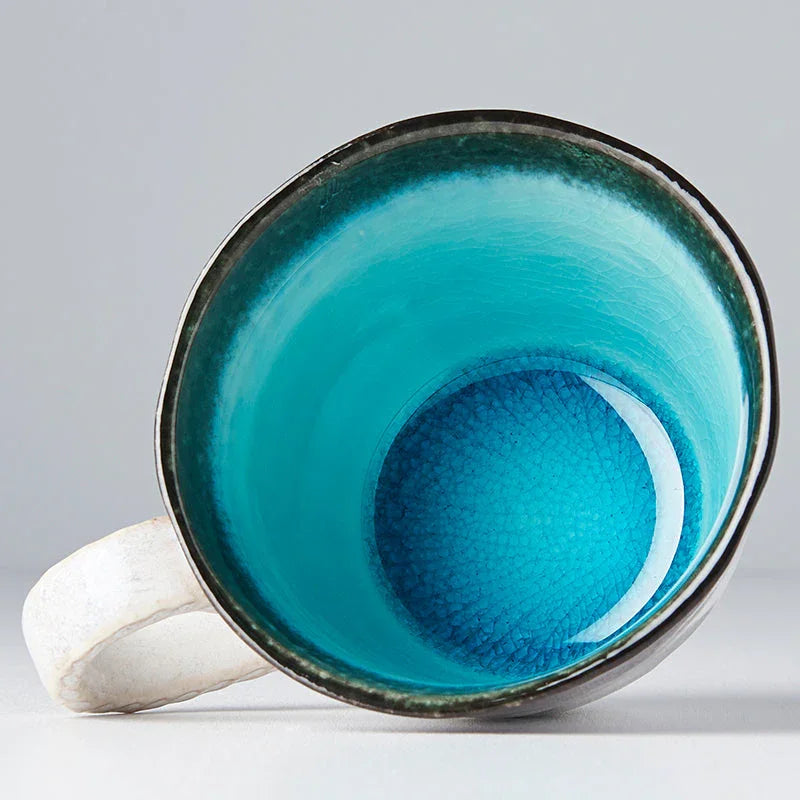 Mug with Handle 200ml Sky Blue Glaze