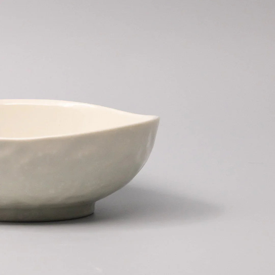 Bowl Organic Shape 11cm Kanso Soft White Glaze