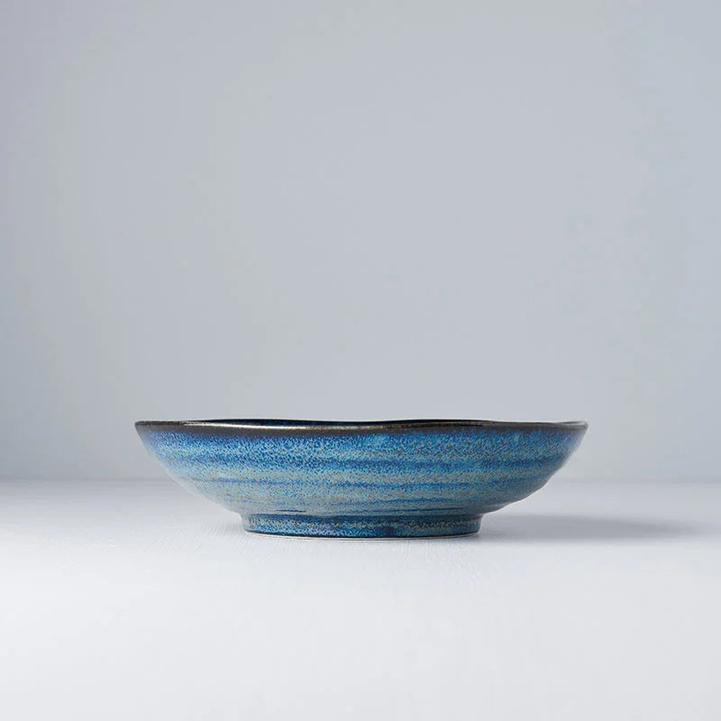 Pasta Bowl Organic Shape 21cm Kanso Indigo Blue Glaze