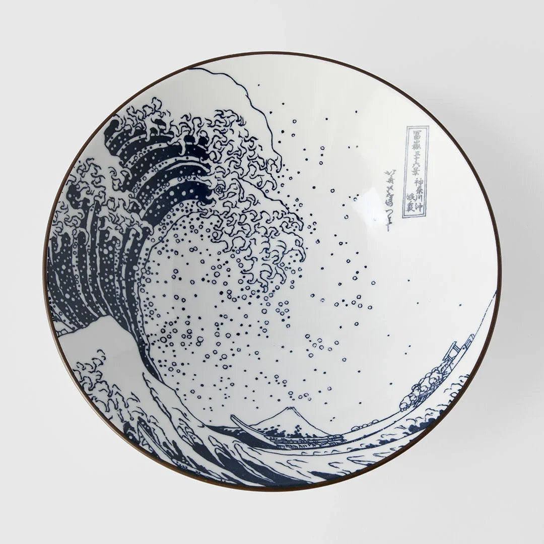 Ramen Bowl 24.5cm Hokusai Great Wave Design