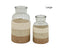 bulk 24 Paper Rope Glass Jar 16cm