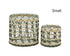 bulk 24 Forest Green Paper Rope Glass Jar 8cm
