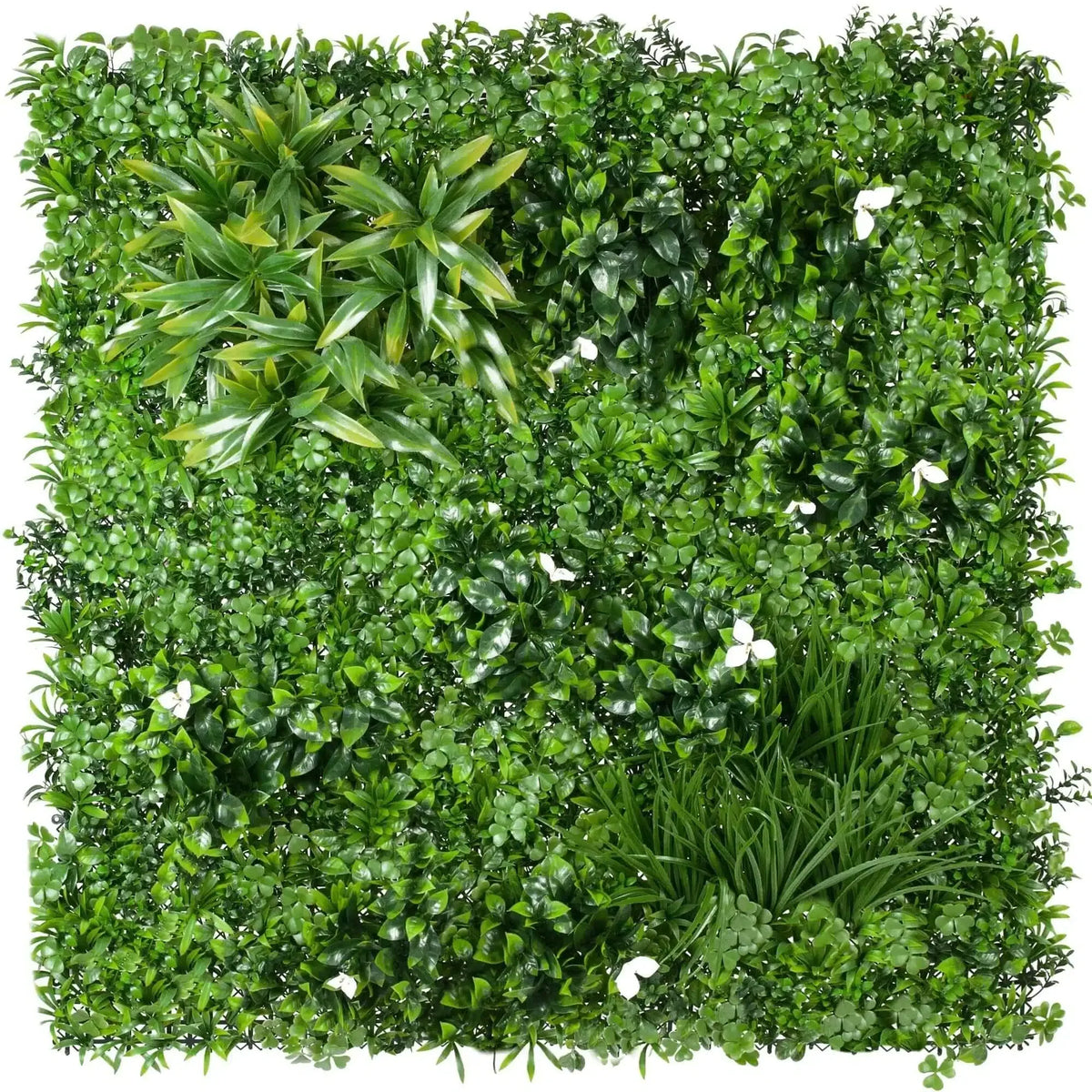 Luxury White Oasis Vertical Garden Green Wall UV Resistant 1m x 1m Panel