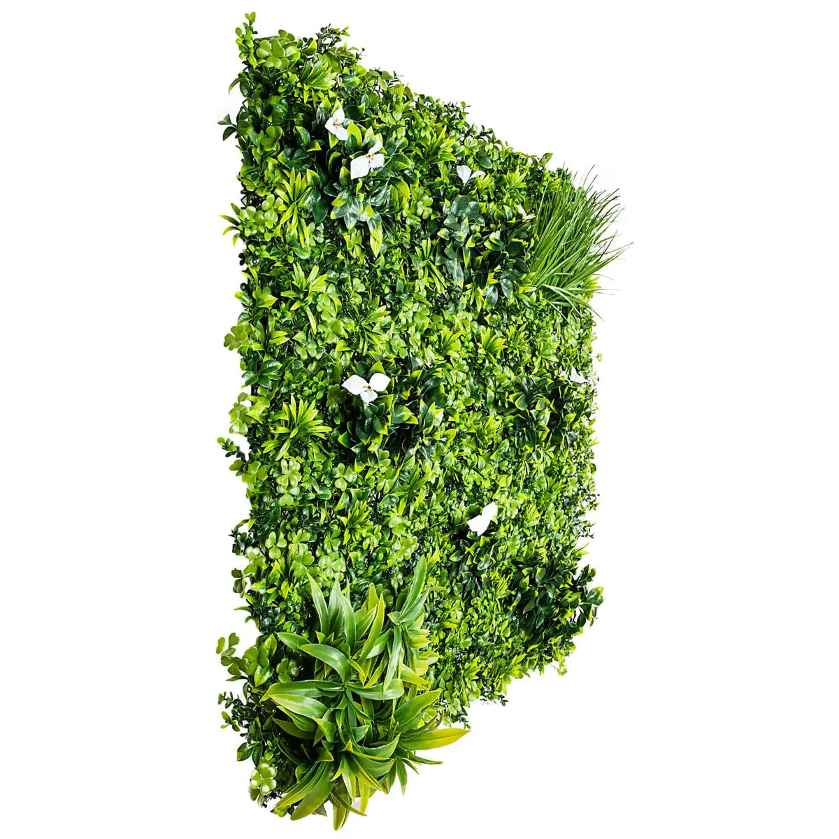 Luxury White Oasis Vertical Garden Green Wall UV Resistant 1m x 1m Panel