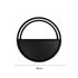Premium Floating Half Moon / Semi Circle Metal Wall Planter | Onyx Black 35cm