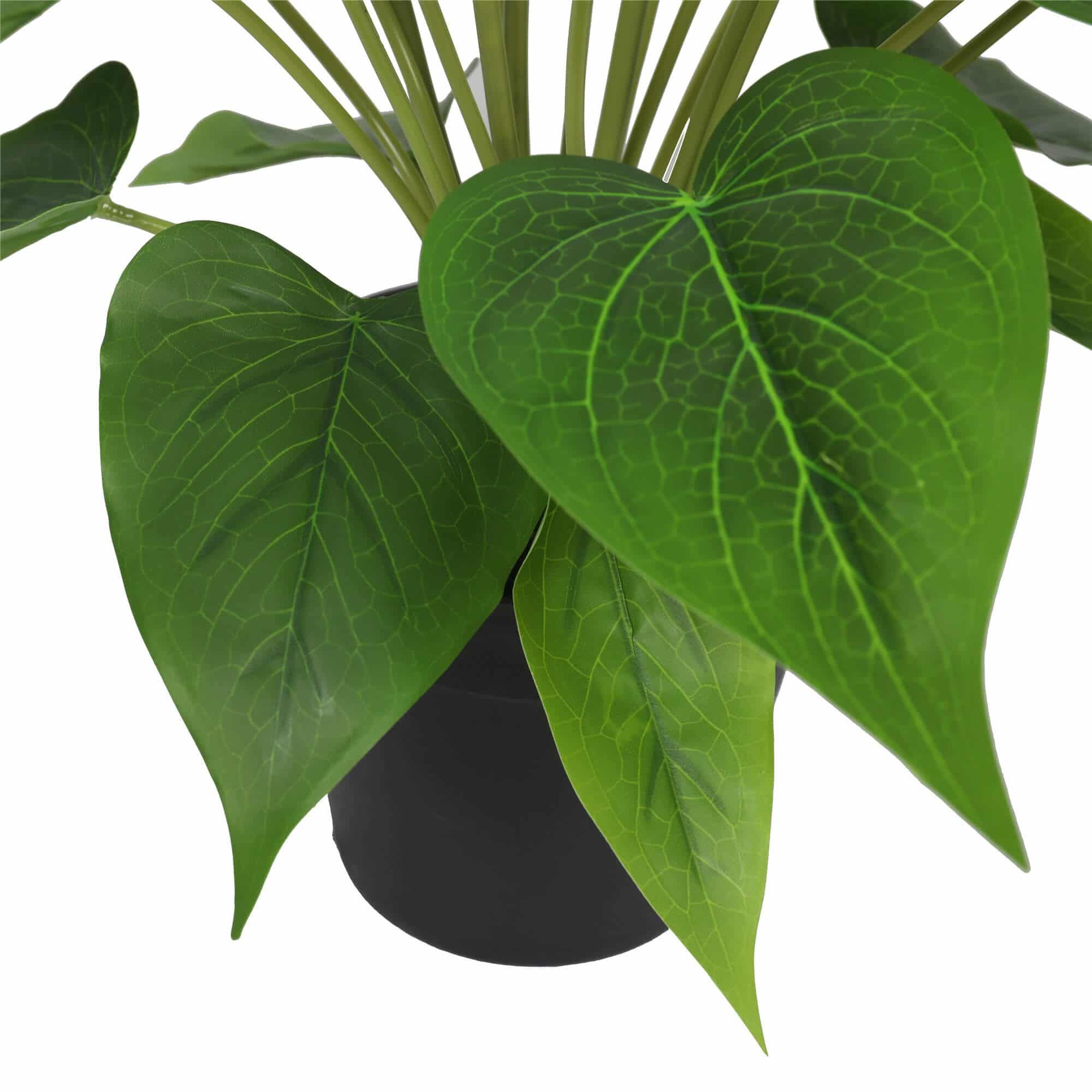 Artificial Flowering White & Orange Peace Lily Calla Lily Plant 50cm Real Touch