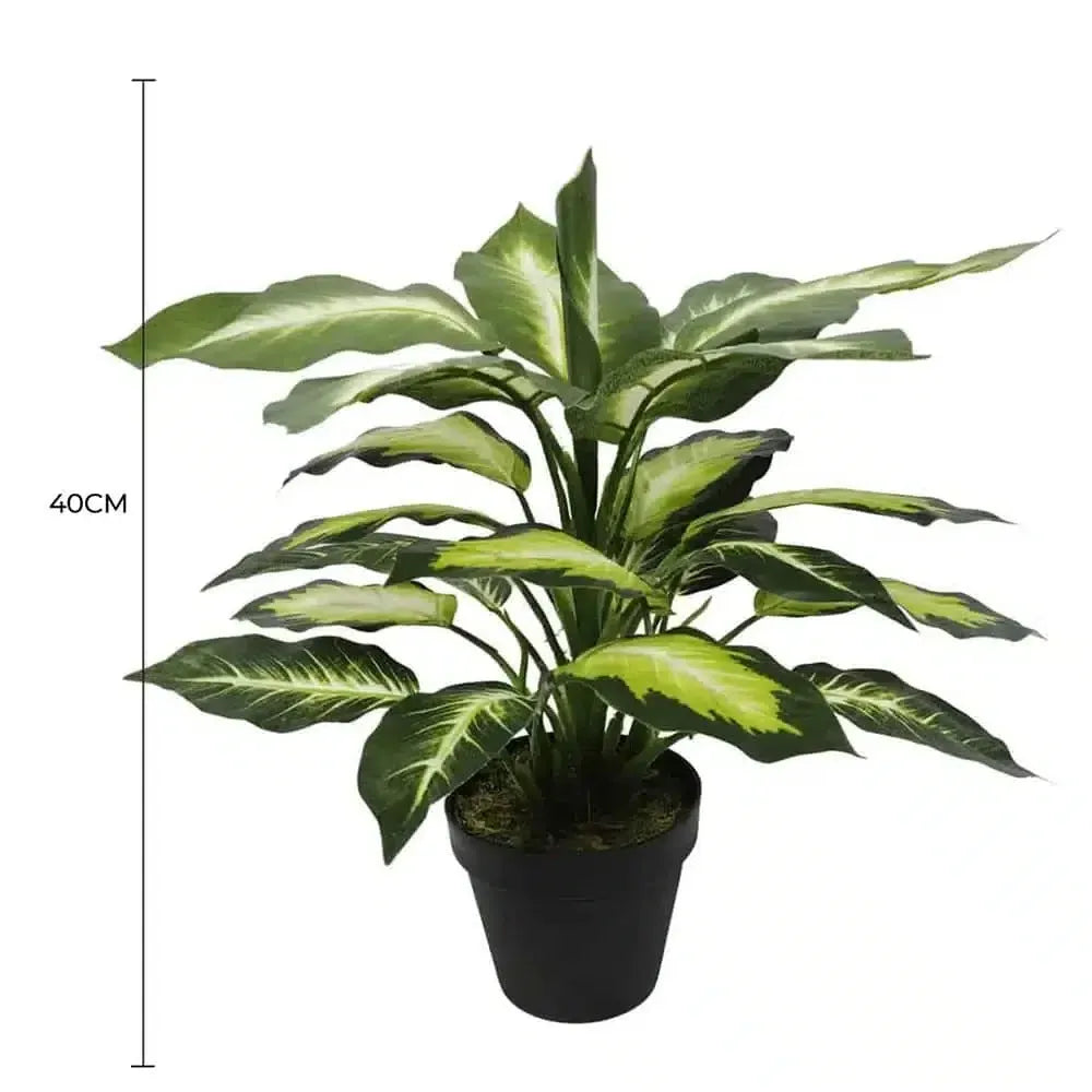 Artificial Leopard Lily Plant with Pot 40cm, Low Maintenance, 1kg Weight