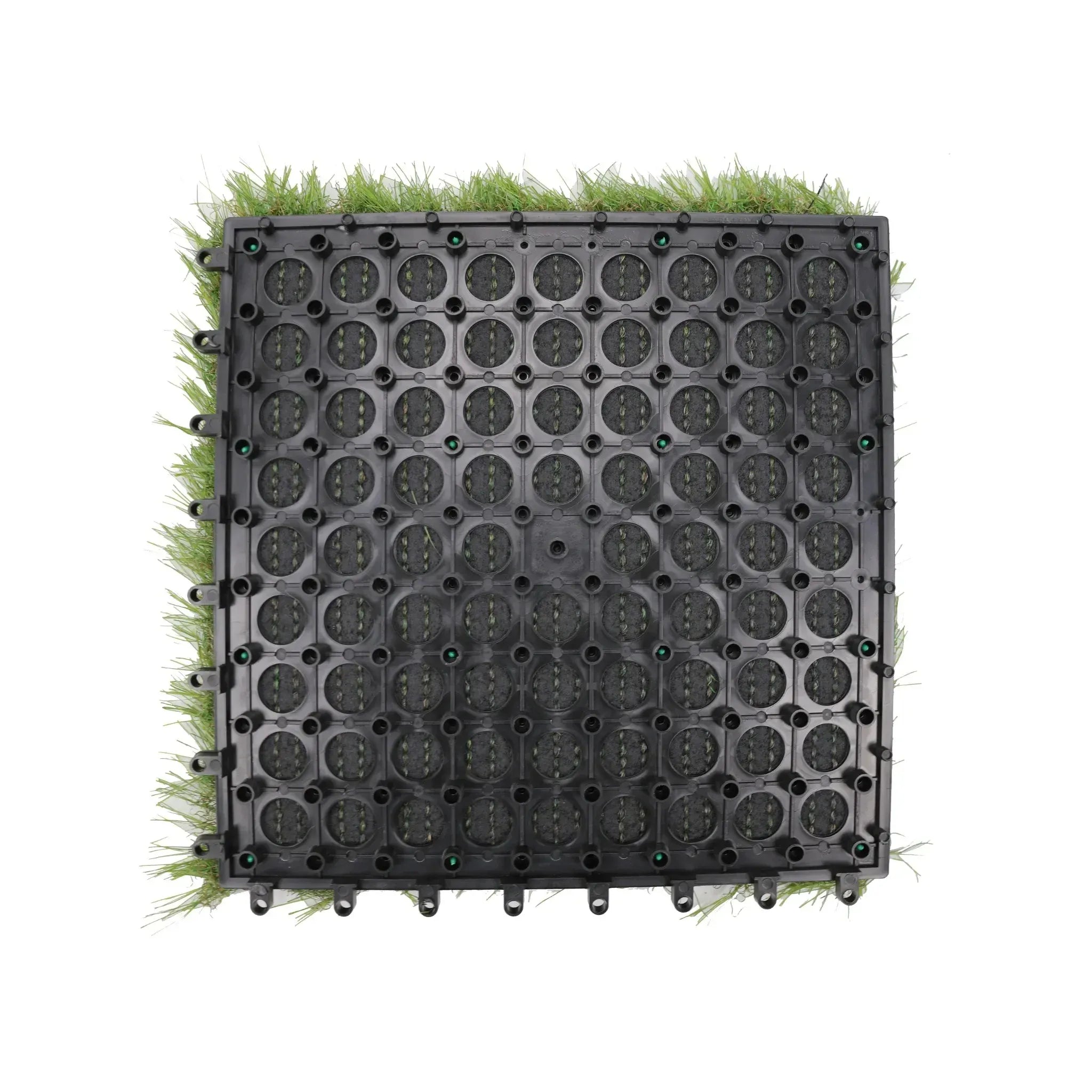 9pc Interconnecting Artificial Grass Decking Tiles UV Resistant 30x30cm