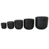 Modern Black Rounded Terrazzo Planters Set of 5 Bulk Savings