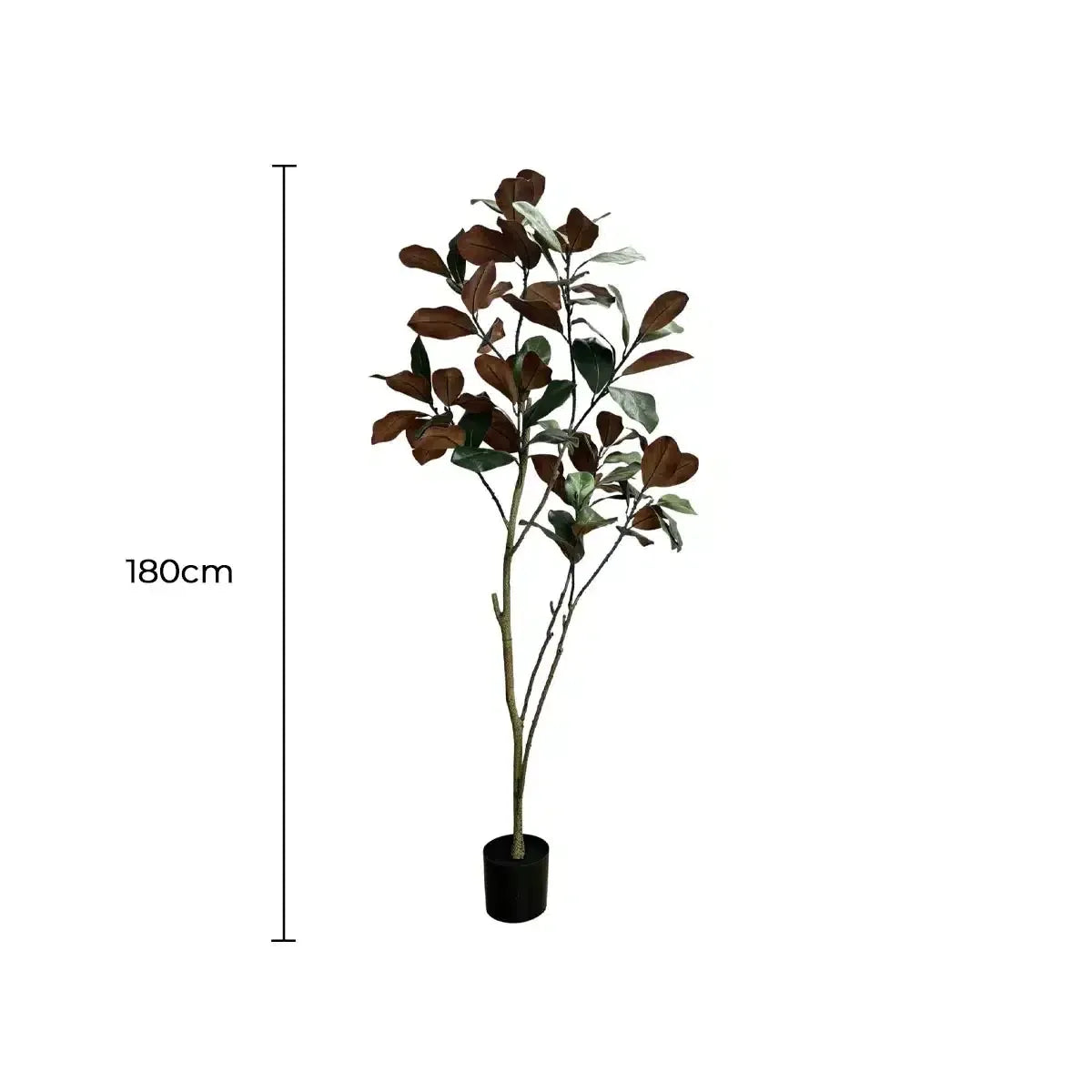 Potted Artificial Magnolia Tree 180cm, Realistic Faux Foliage, No Care