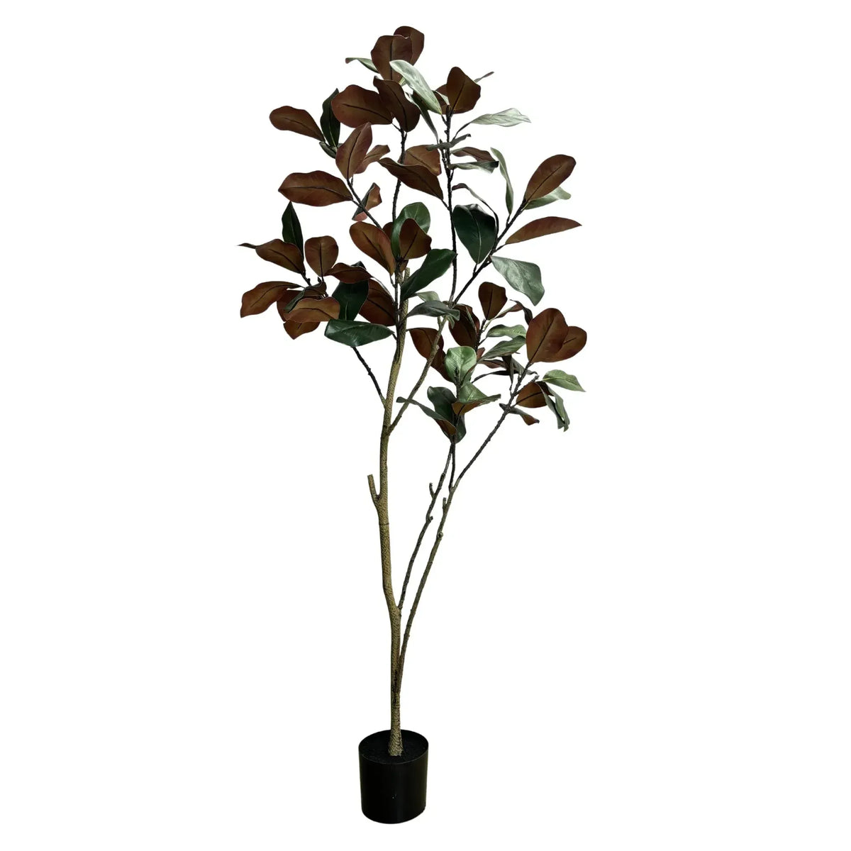 Potted Artificial Magnolia Tree 180cm, Realistic Faux Foliage, No Care